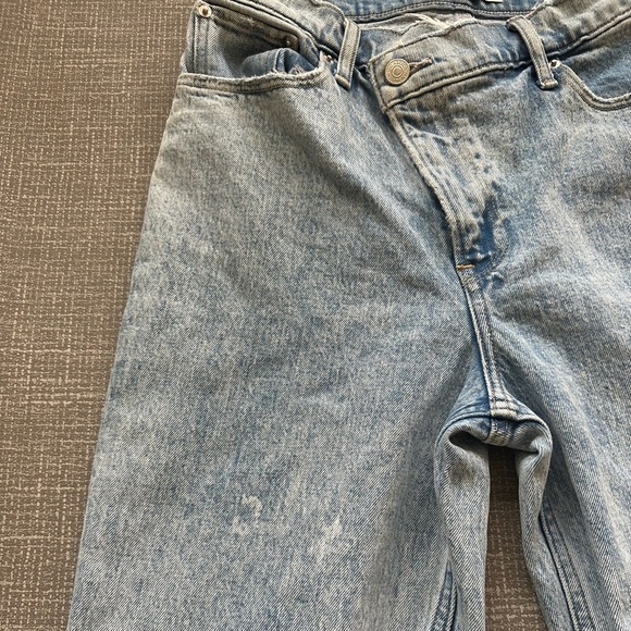 Abercrombie and Fitch 90s straight leg Ultra high-rise cross button jeans 28/6R - Picture 3 of 14